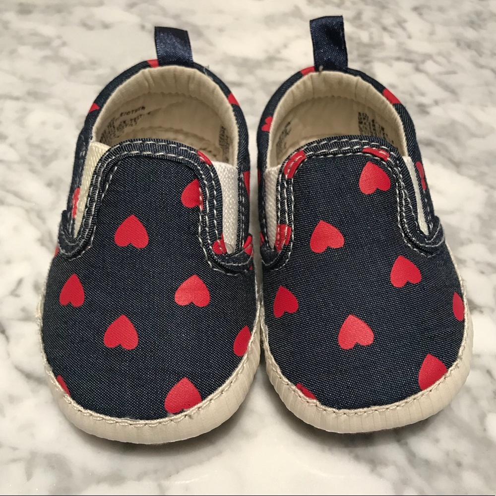 BabyGap Chambray Heart Slip-ons